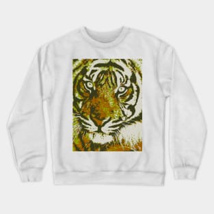 stylized tiger head Crewneck Sweatshirt